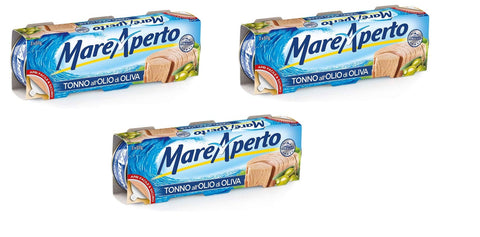 Mare Aperto Tonno all'olio di oliva Thunfisch in Olivenöl Thunfisch konserven wilder Thunfisch ( 3 x 80 g ) italienisch Original