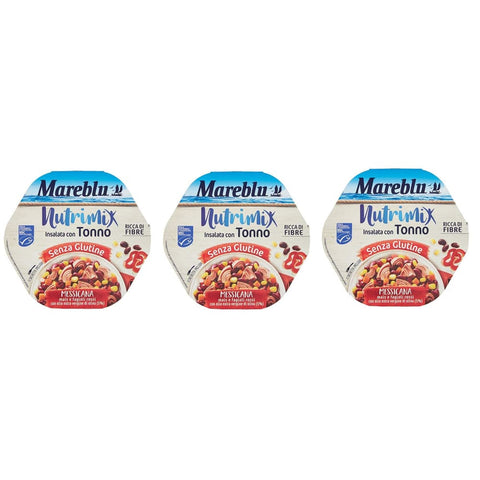 Mareblu Kategorien Mareblu Nutrimix Insalata con Tonno Messicana Gluten frei Thunfischsalat mit Mais und roten Bohnen Dosen Essen 3x 220g italienisch Original 8054729871191
