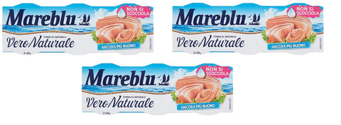 Mareblu Vero Naturale Tonno al Naturale natürlicher Thunfisch ( 3 x 60g ) Thunfisch konserven 3x Original italienisch