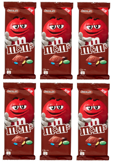 Mars Kategorien 6x M&M's Chocolate Tafel Milchschokolade mit mini m&m's 165g 5000159516259