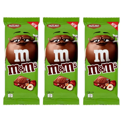 Mars Schokonüsse Mars M&M's Hazelnut Tafel Milchschokolade mit mini m&m's und Gehackte Haselnüsse 3x 165g italienisch Original 5000159516297