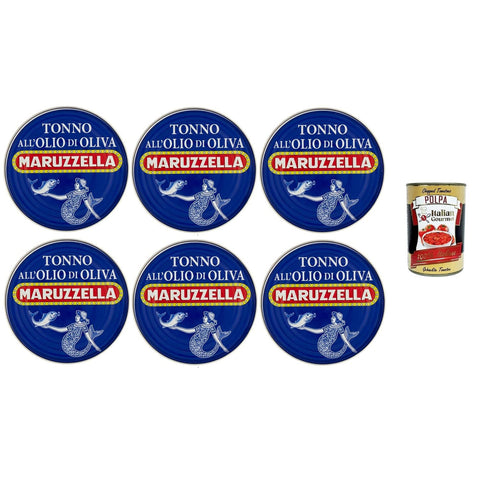 Maruzzella Tonno in olio d'oliva Thunfisch in Olivenöl 6x200 g italienisch Original + kostenlos polpa 400 g