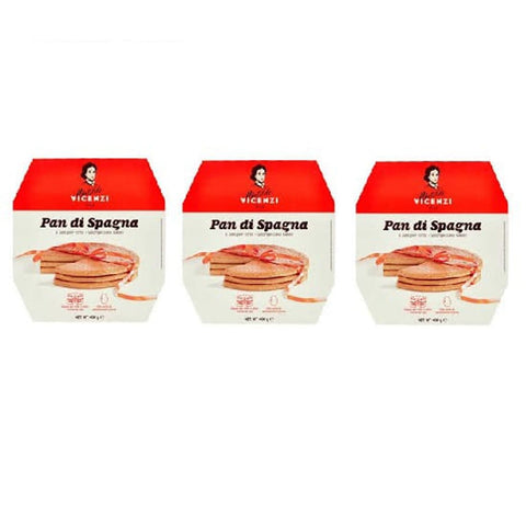 Matilde Vicenzi Biscuitkuchen 3x Matilde Vicenzi Il Pan Di Spagna 3 Basi 400 g Biscuitkuchen italienisch Original 8000350003890