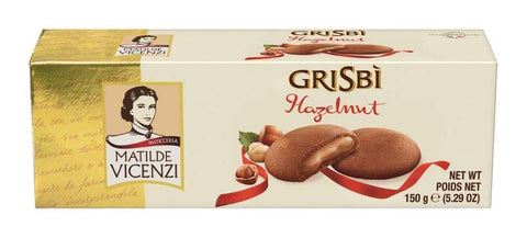 Matilde Vicenzi Grisbi Hazelnut Italienisches Mürbeteiggebäckmit samtiger Cremefüllung, 14er Pack 14x150g Original italienisch Biskuitdesserts