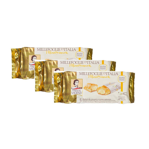 Matilde Vicenzi millefoglie Mini snack crema vaniglia Vanillecreme kekse 3x125g Original italienisch