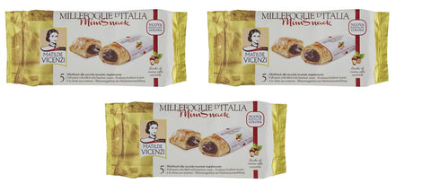 Matilde Vicenzi millefoglie Mini snack nocciola Haselnuss kekse 3x 125g italienisch Original