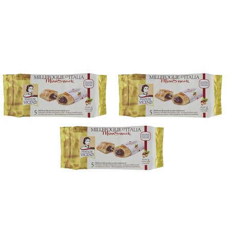 Matilde Vicenzi millefoglie Mini snack nocciola Haselnuss kekse 3x 125g italienisch Original