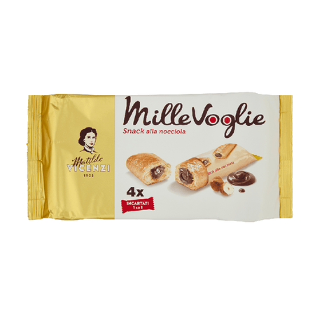 Matilde Vicenzi Kekse Matilde Vicenzi Millefoglie d'Italia Mini Snack Nocciola kekse mit Haselnusscreme Blätterteig 16x 100g italienisch Original 8000350001124