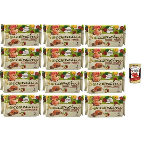 Matilde Vicenzi Snack Kuchen & Backwaren Matilde Vicenzi millefoglie Bocconcini con Crema alle Nocciole IGP,Blätterteigbacken,knusprige und zarte,süße Snack, gefüllt mit Mit Piedmont Haselnusscreme IGP 12x 100 g italienisch Original 8032804040014