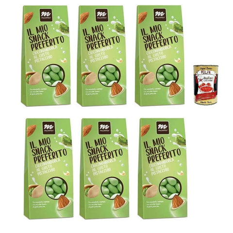 Maxtris Würzsaucen Maxtris Sacchetto Pistacchio, Konfetti Pistazie, gerösteter Mandel mit weißer Schokolade mit Pistazie bedeckt 6x 150 g italienisch Original 8022470252811