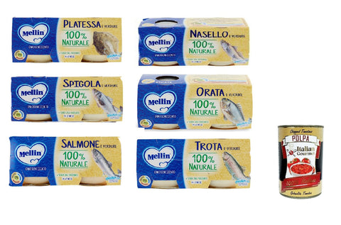 Mellin Testpaket Pesce e verdure 6x ( 2x80g italienisch Original