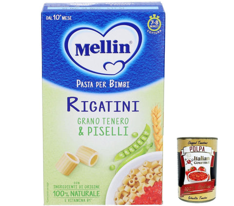 Mellin Nudeln & Pasta 3x Mellin Pasta Rigatini Pastina 280g + Italian Gourmet polpa 400g 8017619401229