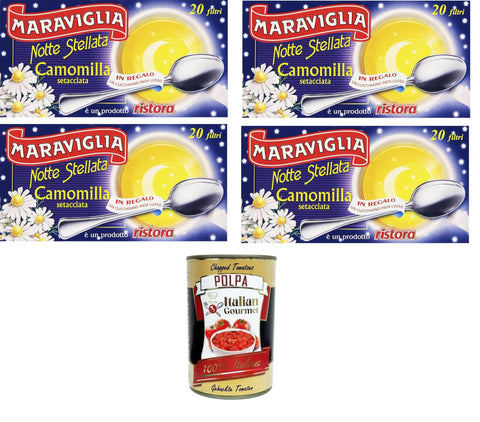 Maraviglia Notte Stellata Camomilla Setacciata, Sternennacht gesiebte Kamille, 20 Filter 4x32g Original italienisch Getränk