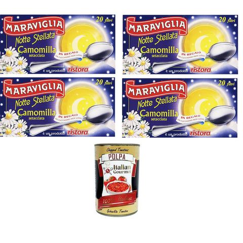 Maraviglia Notte Stellata Camomilla Setacciata, Sternennacht gesiebte Kamille, 20 Filter 4x32g Original italienisch Getränk
