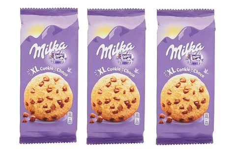 Milka Kekse XL choco mit tropfen shocolade 180g biscuits cookies kuchen 3x Original italienisch