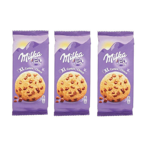 Milka Kekse XL choco mit tropfen shocolade 180g biscuits cookies kuchen 3x Original italienisch