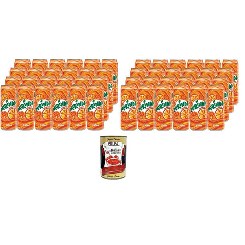 Mirinda Fruchtsäfte Mirinda Orange, bevanda all'arancia Orange, Orangengetränk 48x330ml Original italienisch inkl. Italian Gourmet Polpa 400g