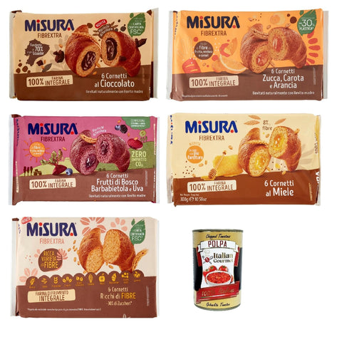 Misura Testpaket Misura Cornetti Fibraextra Classici Croissants Vollkorn 5 Stück italienisch Original