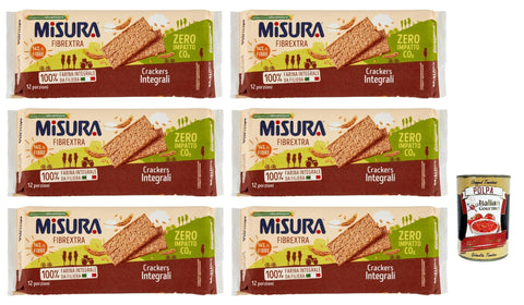 Misura Crackers Integrali Fibrextra Vollkorn cracker, 14 % Ballaststoffe und 100 % Vollkornmehl 6x385g Original italienisch Snack