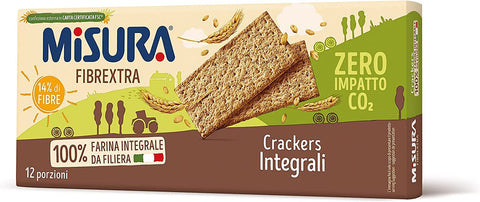 Misura Fibrextra Vollkorn-Cracker (Packung mit 6) 385 G italienisch Original