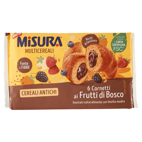 Misura Croissants MHD 03/07/2024 Misura Multicereali Cornetti ai Frutti di Bosco Mehrkorn-Croissants mit Waldbeeren 298g 8002590076450