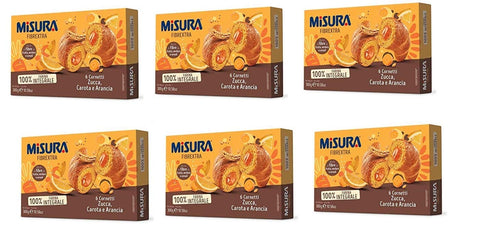 Misura Desserts 6x Misura Fibraextra Cornetti integrali Kuchen mit Kürbis Möhren Vollkorn 300g