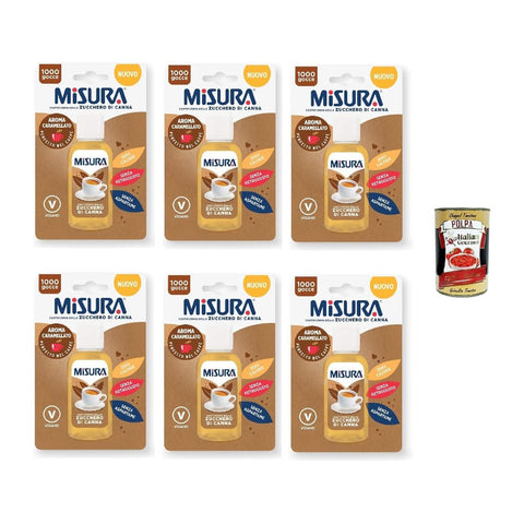 Misura Dolcificante Süßstoffe Misura Dolcificante Liquido Sostitutivo dello Zucchero di Canna Flüssigsüßstoff Rohrzuckerersatz 6x55 ml 55 ml italienisch Original Pastasauce + kostenlos polpa 8032804040014