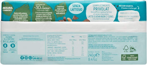 Misura Kekse 10x Misura Tortine al Cioccolato Privolat Schokoladenkuchen ohne Milch und Eier 240 g 8002590060961