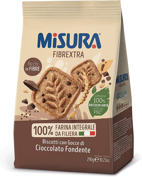 Misura Fibraextra Integrali Schokolade Tropfen Vollkorn kekse 290 g biscuits italienisch Original