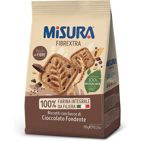 Misura Fibraextra Integrali Schokolade Tropfen Vollkorn kekse 290 g biscuits italienisch Original