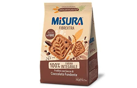 Misura Fibraextra Integrali Schokolade Tropfen Vollkorn kekse biscuits 6x290g Original italienisch