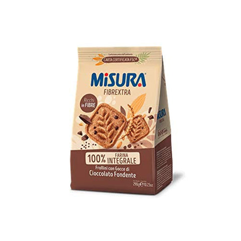 Misura Fibraextra Integrali Schokolade Tropfen Vollkorn kekse biscuits 6x290g Original italienisch