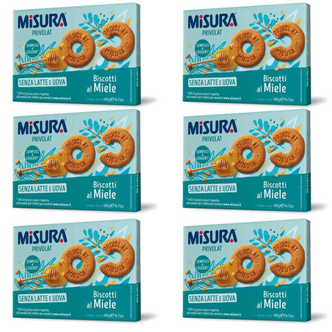 Misura Privolat kekse mit Honig ohne Milch & Eier biscuits cookies 6x400g Original italienisch