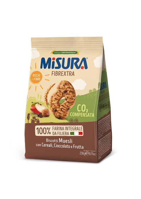 Misura Fibraextra kekse Müsli und Schokolade biscuits cookies brioche 1x230g Original italienisch