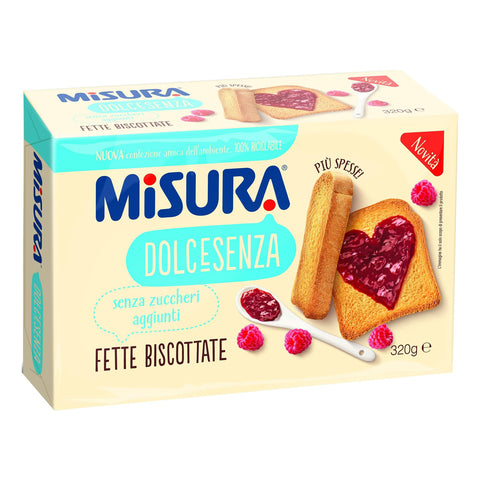 Misura dolcesenza Fette Biscottate Zwieback kekse gebackenem Brot 320 g italienisch Original
