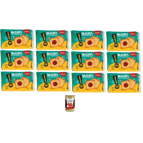 Misura Zwieback Misura Protein Zwieback abmessen | Reich an Ballaststoffen und pflanzlichen Proteinen 12x 320 gr italienisch Original 8032804040014