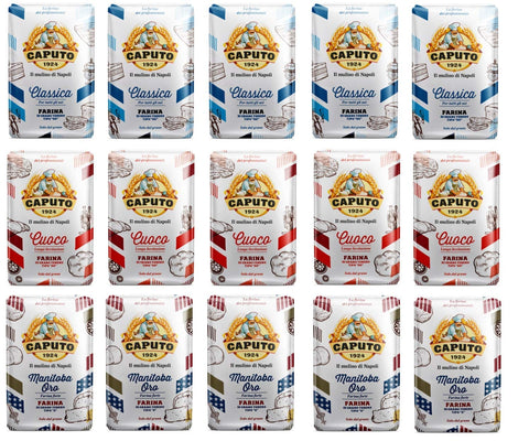 Molino Caputo Farina Testpaket Napoli Pizzamehl Pizza Mehl 15x1kg Original italienisch Zutat