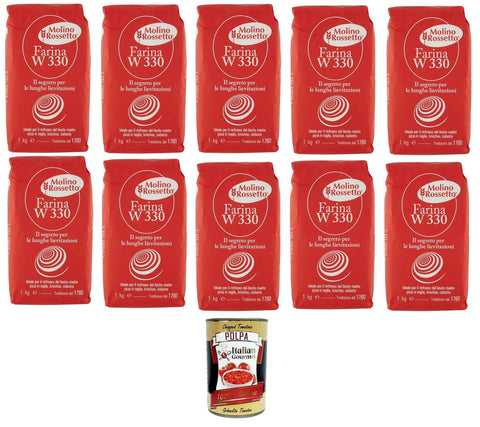 Molino Rossetto Farina di Grano Tenero 00 W330 Weichweizenmehl 10x1 kg Koch- & Backzutaten italienisch Original
