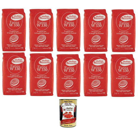 Molino Rossetto Farina di Grano Tenero 00 W330 Weichweizenmehl 10x1 kg Koch- & Backzutaten italienisch Original