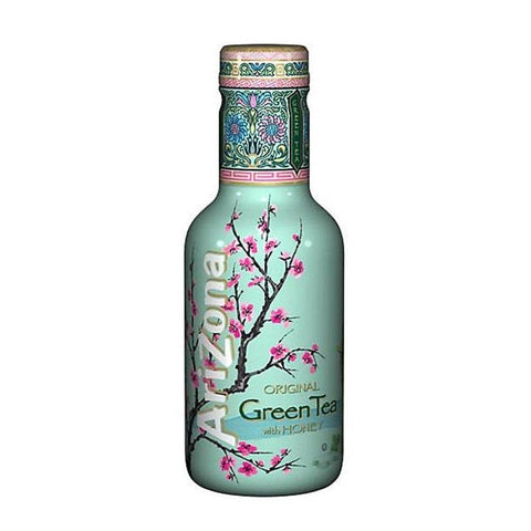 Mon Copain Caviste AriZona - Original italienisch Green Tea with Honey - 500ml (Case of 12) italienisch