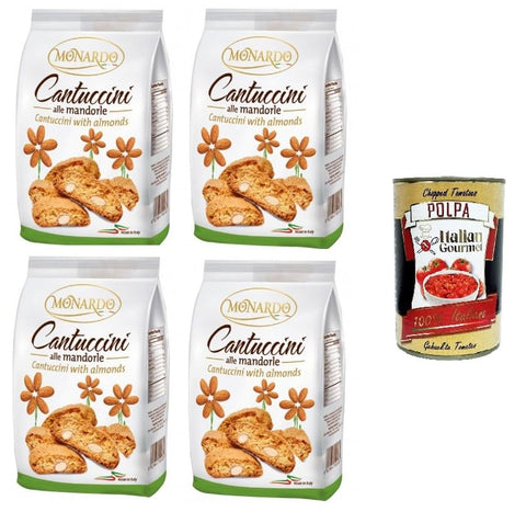Monardo Cantuccini mit Mandeln, Mandel Kekse 4x150g Original italienisch