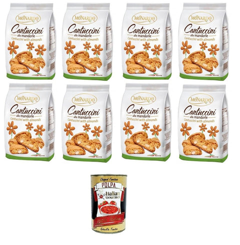 Monardo Cantuccini mit Mandeln, Mandel Kekse, 8x150 gr italienisch Original