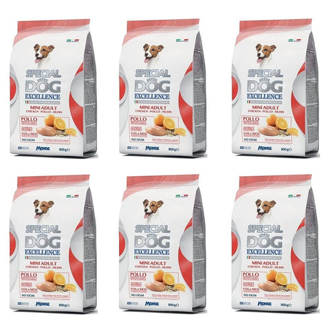 Monge Beutel Monge 6X Special Dog Excellence Italian Superpremium Mini Adult Pollo Con Riso, Semi di Lino e Agrumi Hähnchen mit Reis, Leinsamen und Zitrus 800g 8009470060004