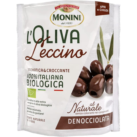 Monini Oliven Monini DIE OLIVE Monini Leccino schwarz entsteint. 100 % natürlich biologisch 150 6x italienisch Original 8005510010039
