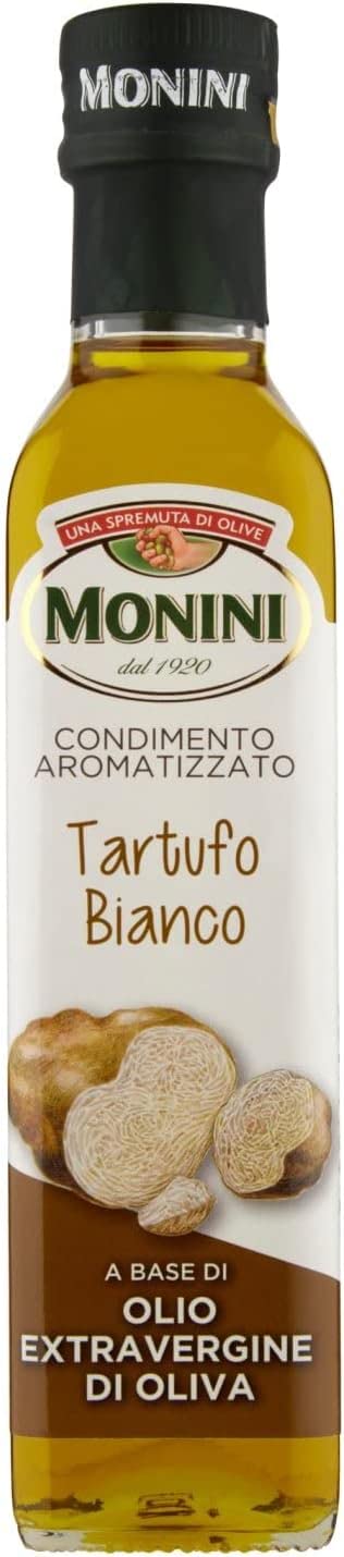 Monini Gewürz mit weißem Trüffelgeschmack, extra natives Olivenöl, 250 ml Saucen & Marinaden italienisch Original