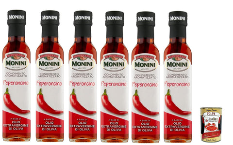 Monini Natives Olivenöl Extra mit Chili Geschmac 6x 250 ml italienisch Original