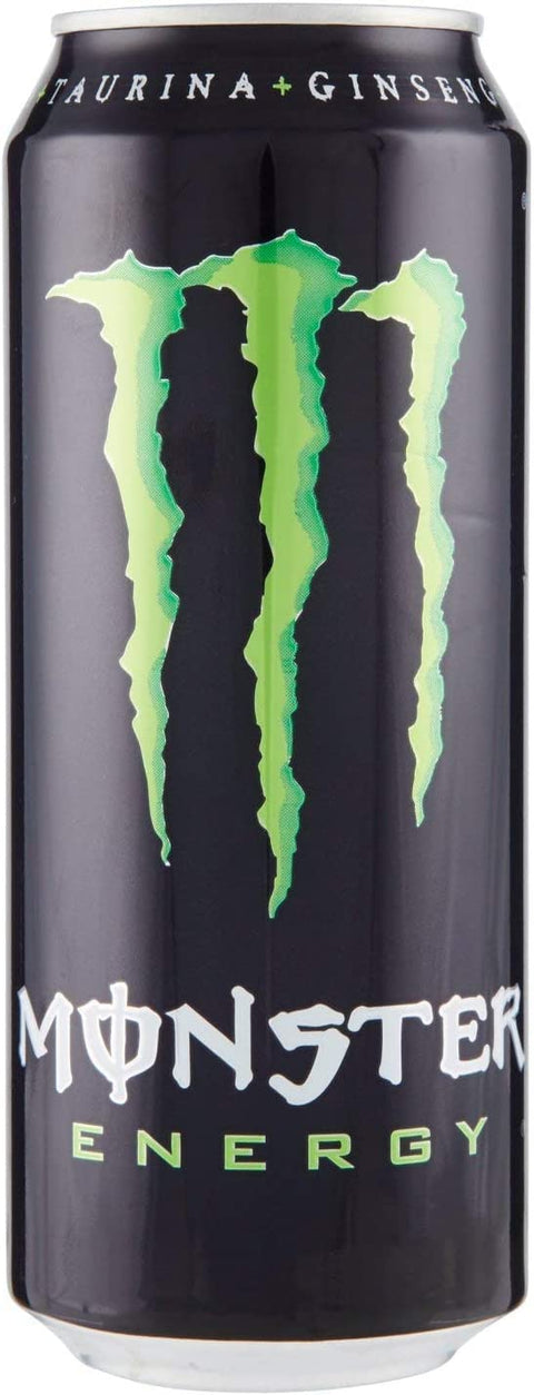 Monster Energy Green Drink Energiegetränk mit Taurin Ginseng Vitamin B alkoholfreies Getränk Sportgetränke 48x500ml Original italienisch