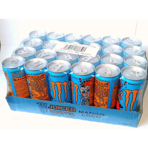 Monster Energy Drinks Monster Energydrink Mango Loco, 24 x 250 ml Original italienisch 5060517888398