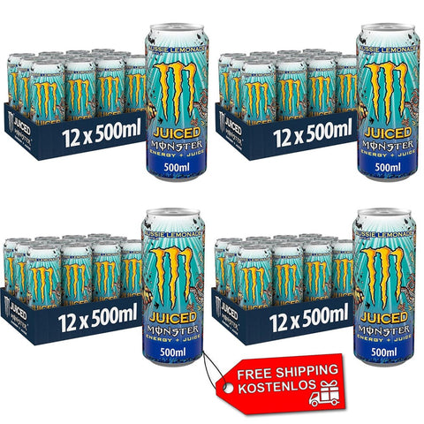 Monster Energy Energy Drink 48x Monster Energy Drink Monster Juice Aussie Style Lemonade 500ml 5061013942065