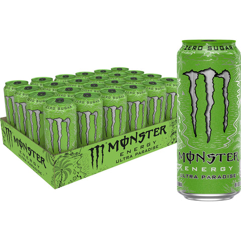Monster Energy Ultra Paradise zuckerfreier Energydrink, 473 ml, 24 Stück Original italienisch